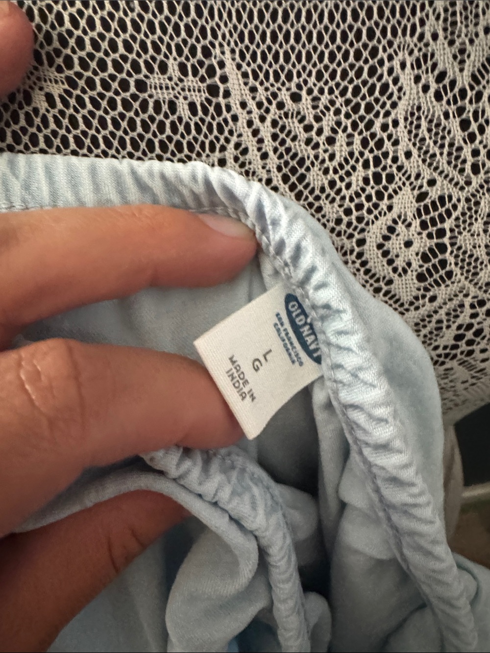 Old Navy Light Blue Off-Shoulder Maxi Dress with Drawstring - Picture 2 of 2